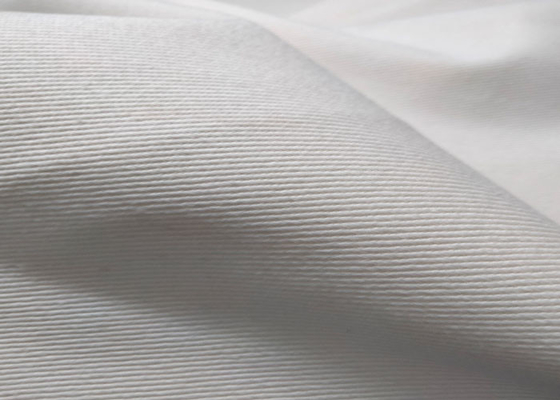 White 100% Cotton Flame Retardant Fabric Washable Workwear Cotton Yarn Carded