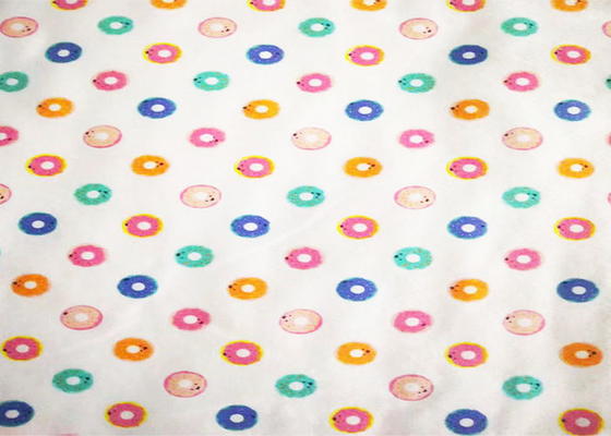 160gsm Kids Cartoon Bedding Flannel Print Fabric Plain Dyed