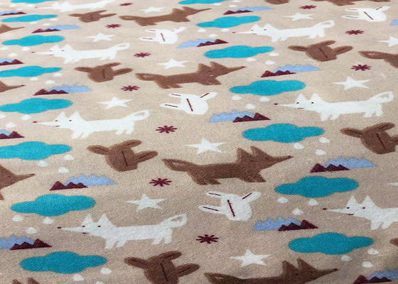 New Design Pattern Kids Usage 150GSM Flannel Print Fabric