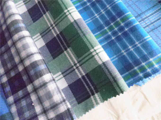 Soft Waterproof Yarn Dyed Flannel Fabric 100 Cotton Plain Dyed Pattern